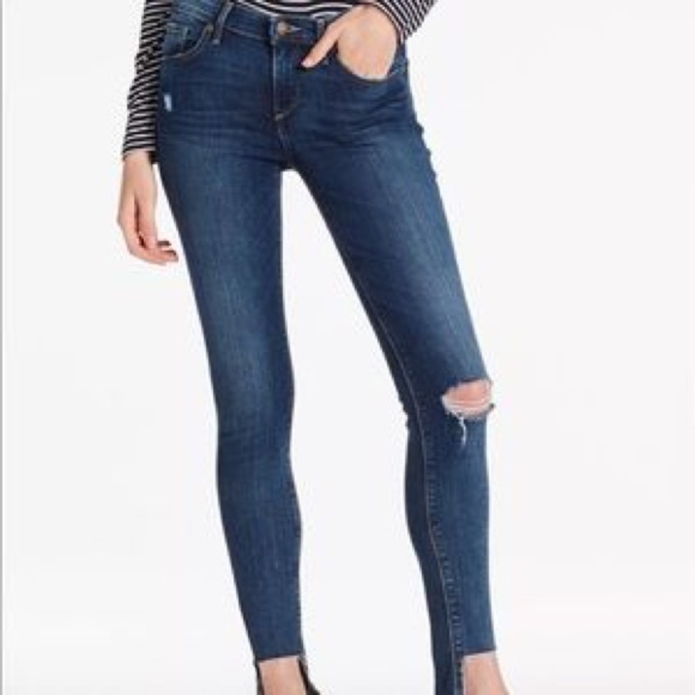 Lucky Brand Ava Deconstructed Step Hem Skinny Jean